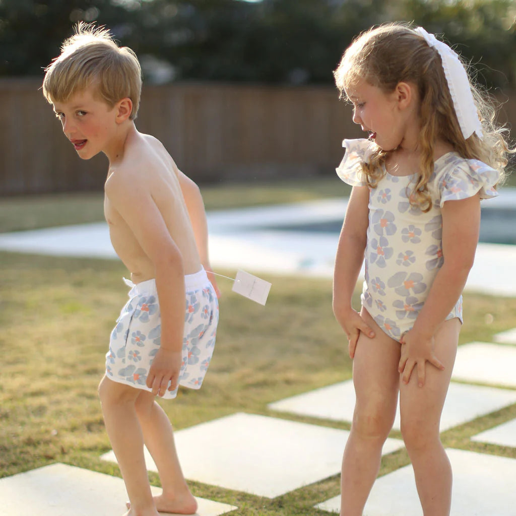 The Swim Short - Pretty Petals