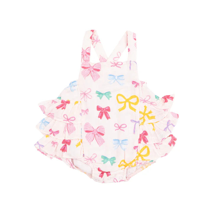 Ruffle Sunsuit | Colorful Bows