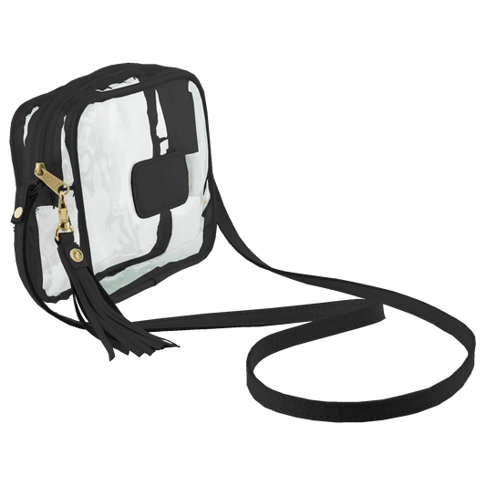 Clear Lola | Black Leather