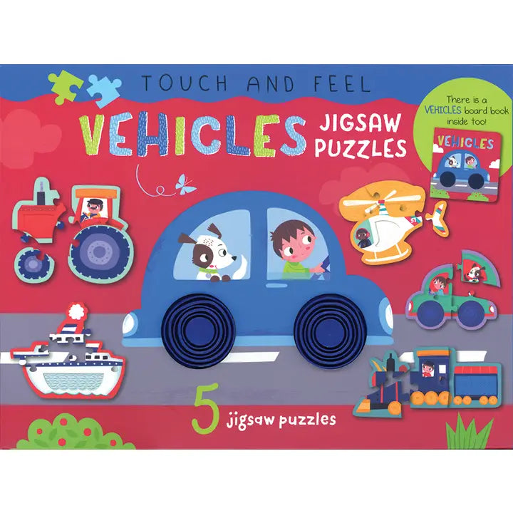 Vehicles Touch and Feel Jigsaw Puzzles