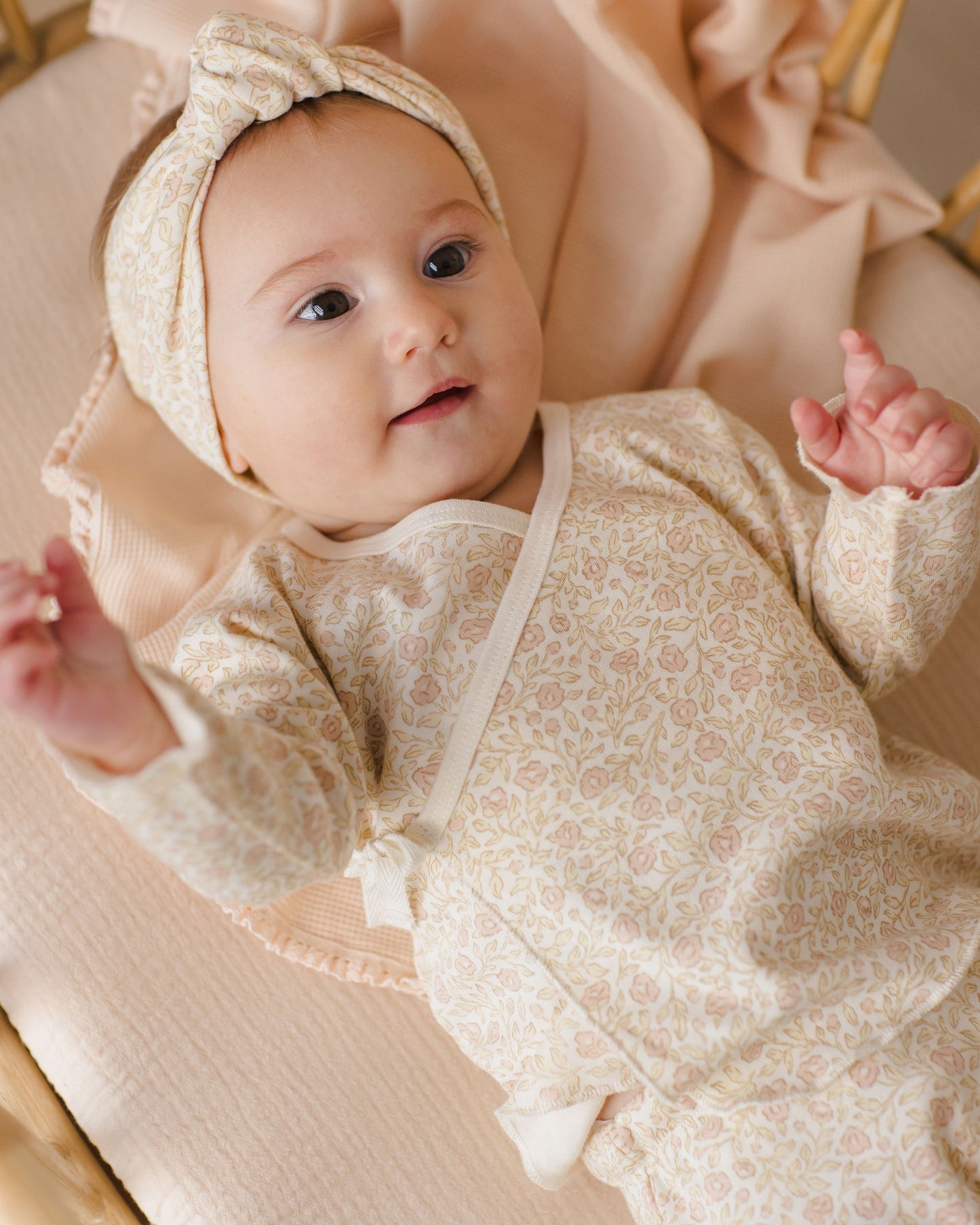 Wrap Top + Footed Pant Set | Primrose