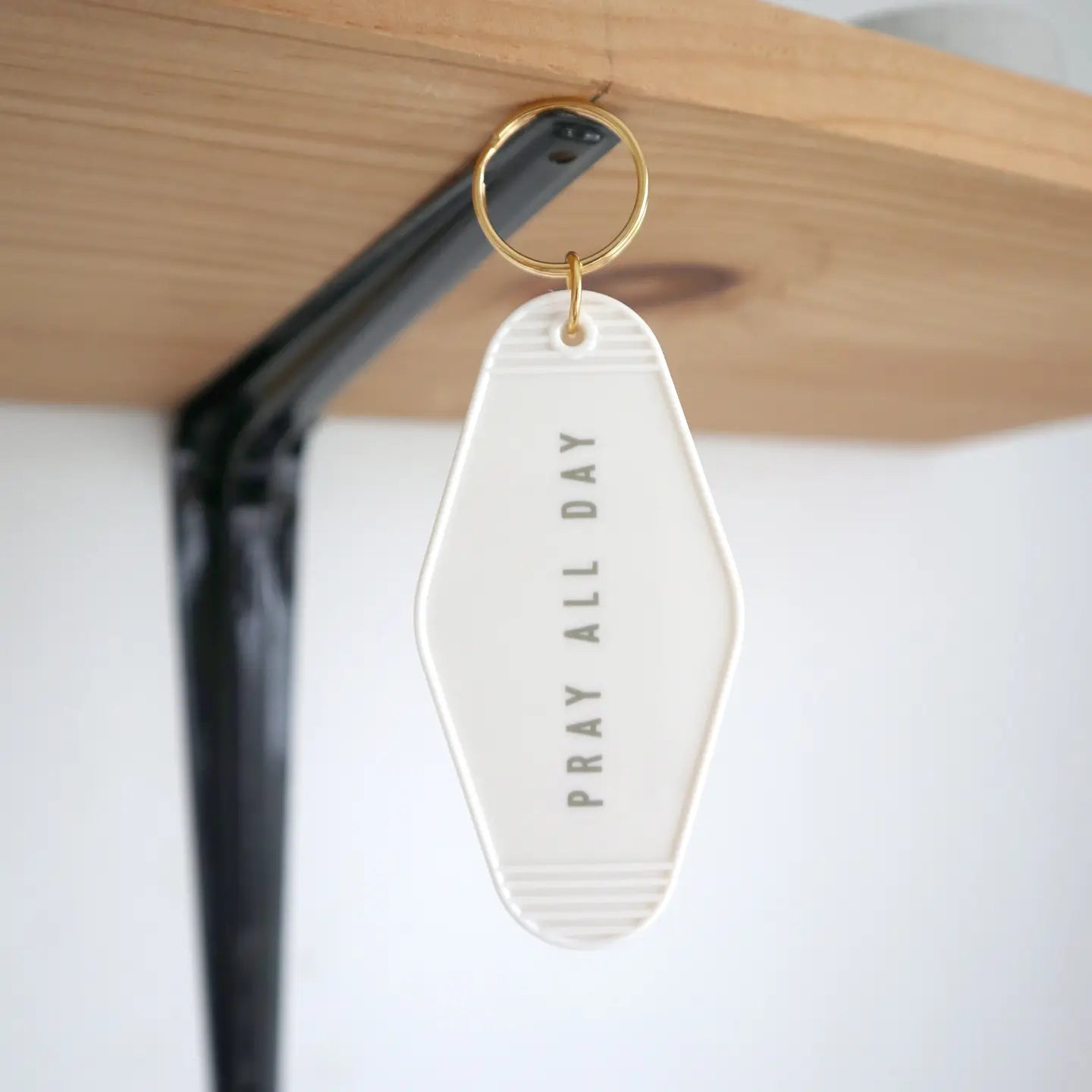 Pray All Day Hotel Keychain