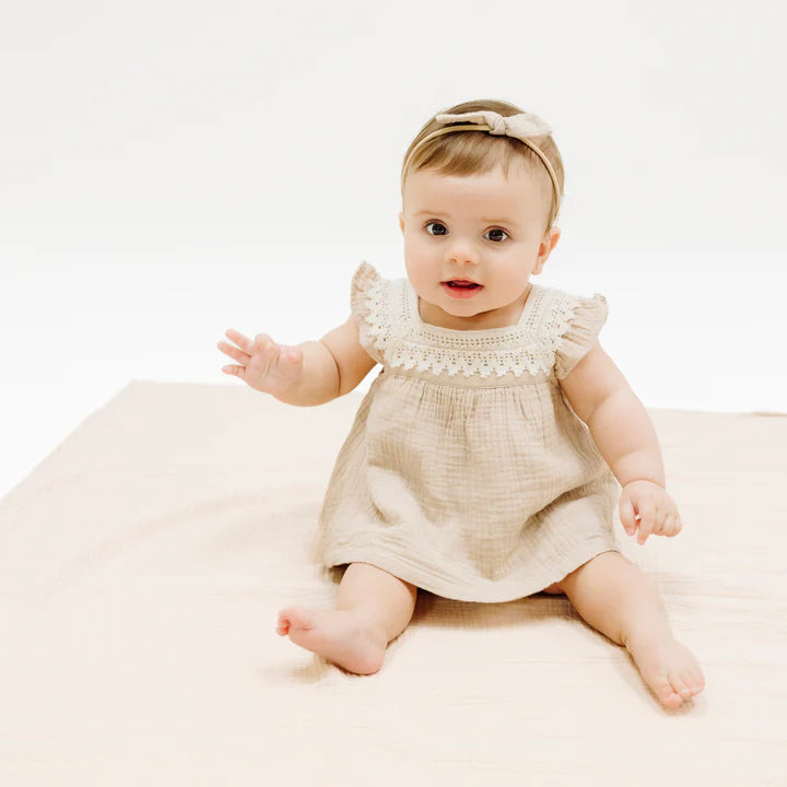 Muslin Pinafore | Oxford Tan