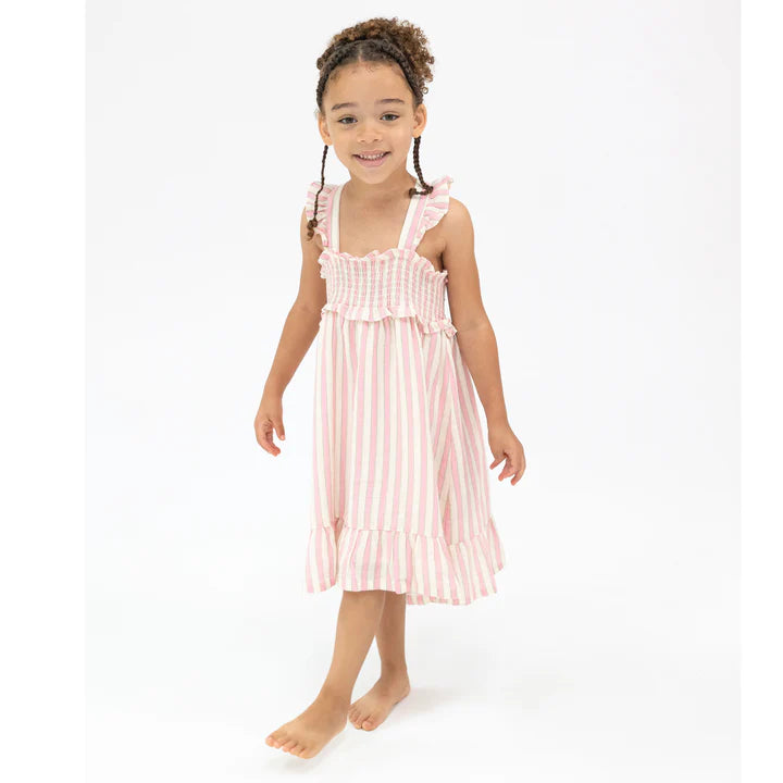 Smocked Ruffle Sundress | Candy Stripe