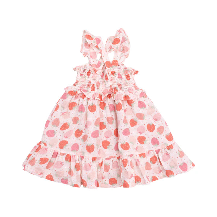 Smocked Ruffle Sundress | Strawberry Bliss