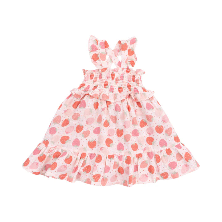 Smocked Ruffle Sundress | Strawberry Bliss