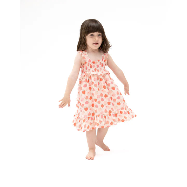 Smocked Ruffle Sundress | Strawberry Bliss