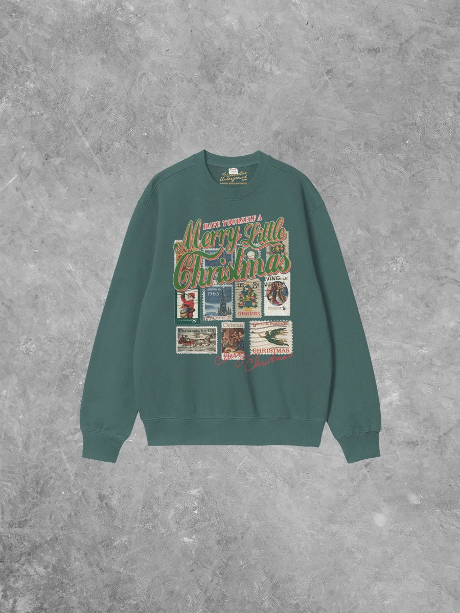 Have A Merry Christmas | Stamps Boxy Cotton 90's Sweatshirt