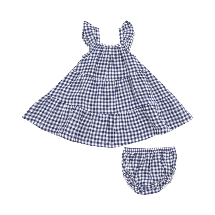 Twirly Sundress | Navy Gingham