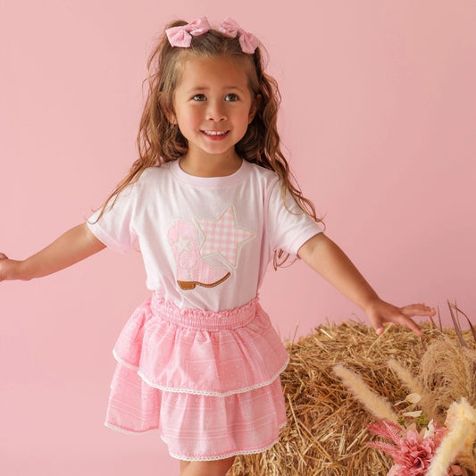 Pink Bandana Western Skort