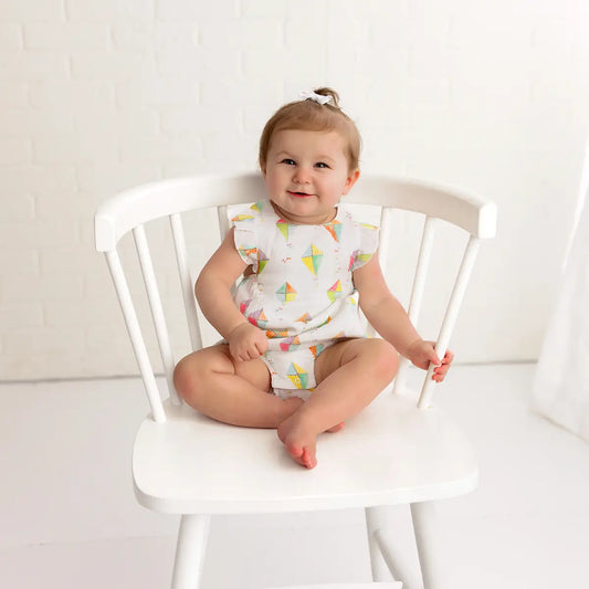 Reach For the Sky Organic Muslin Bubble Romper