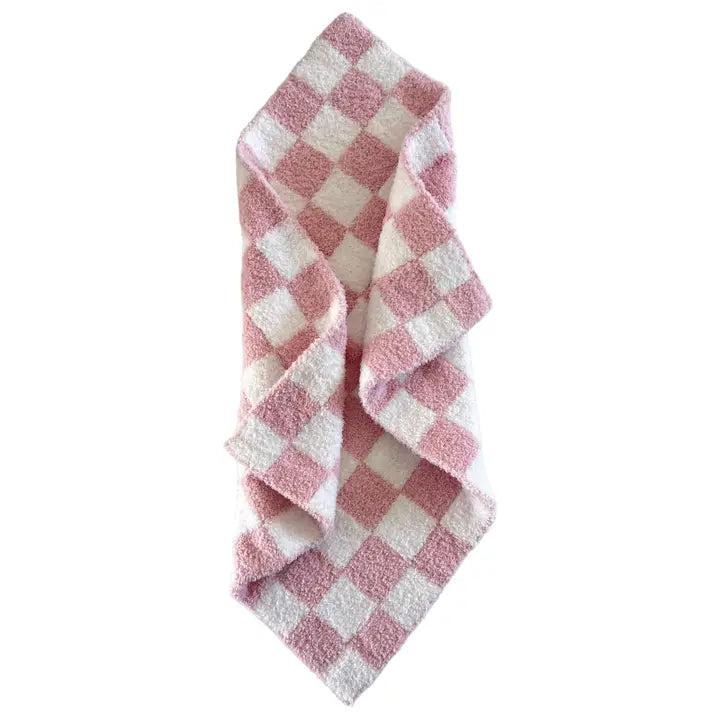 Checkerboard Mini Blanket | Strawberry