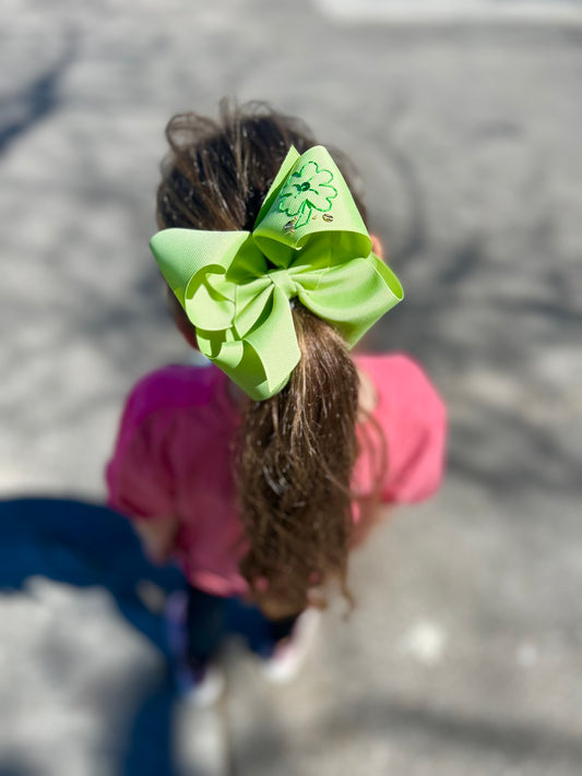 Embrodered Bow | Lucky Clover