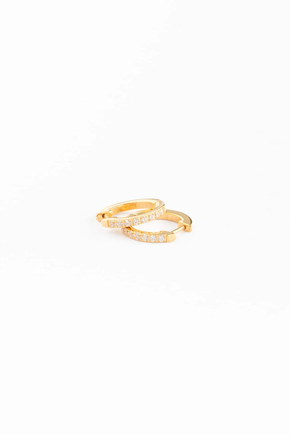 Screwback Stud - Diamond Hoop