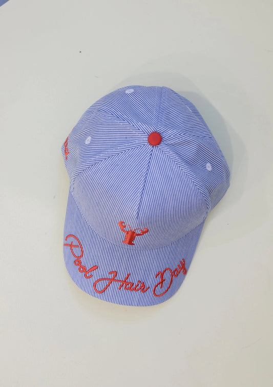 Pool Hair Day | Striped Trucker Hat