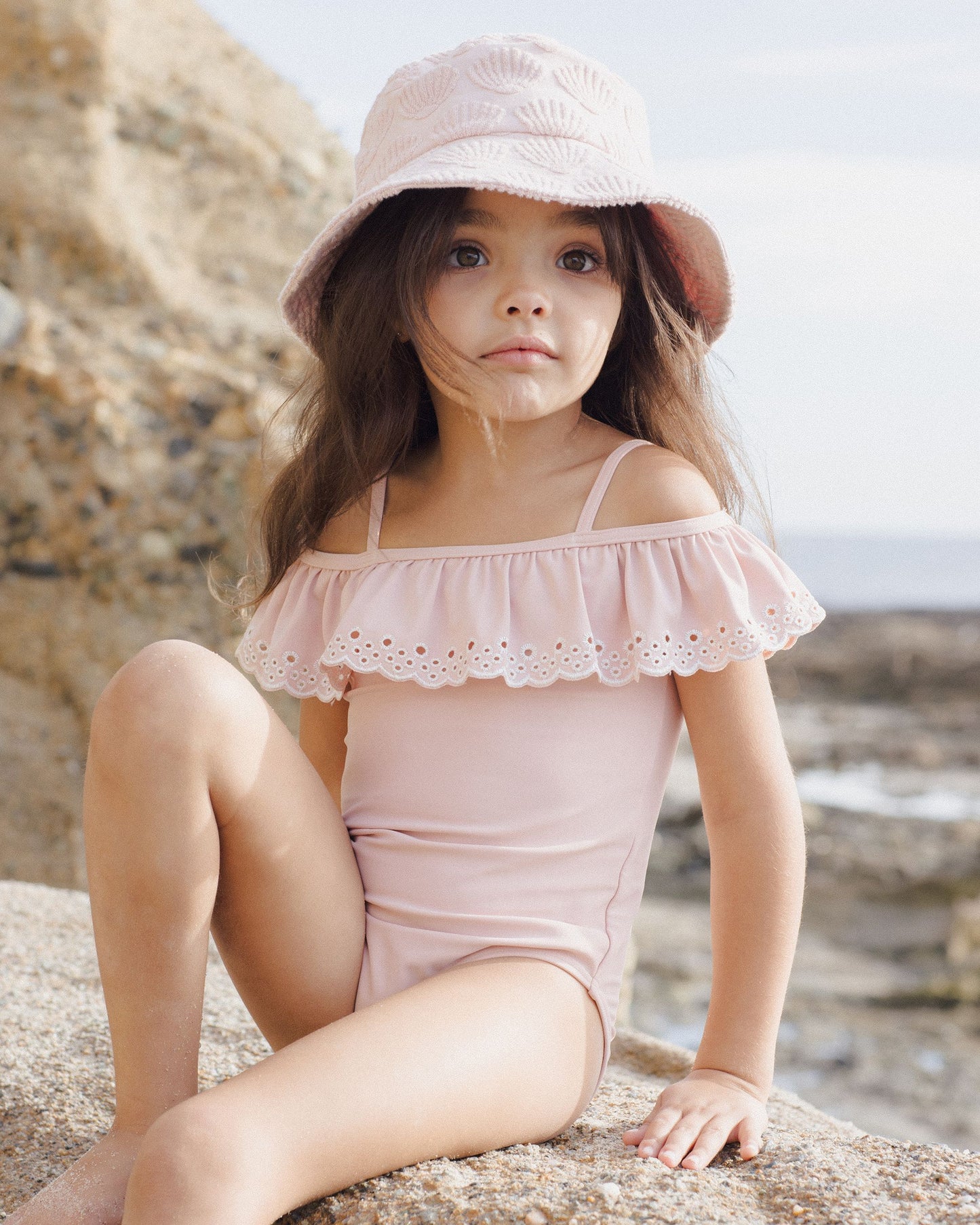 Off the Shoulder One-Piece | Pink