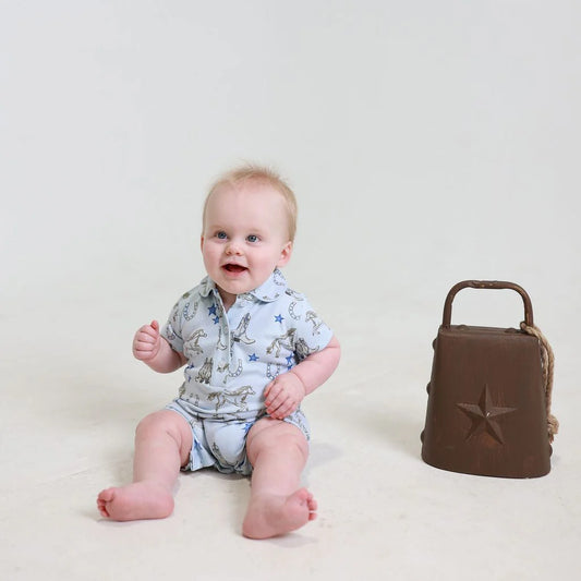 Baker Shortie Romper | Headed West Boys