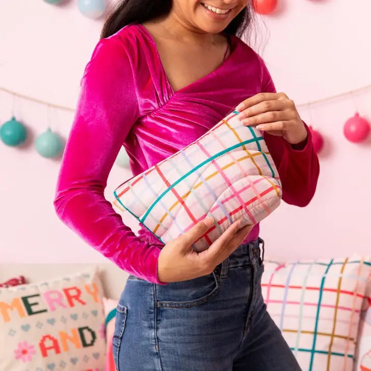 Zipper Pouch | Puffy Plaid