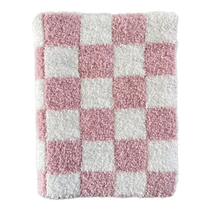 Checkerboard Mini Blanket | Strawberry