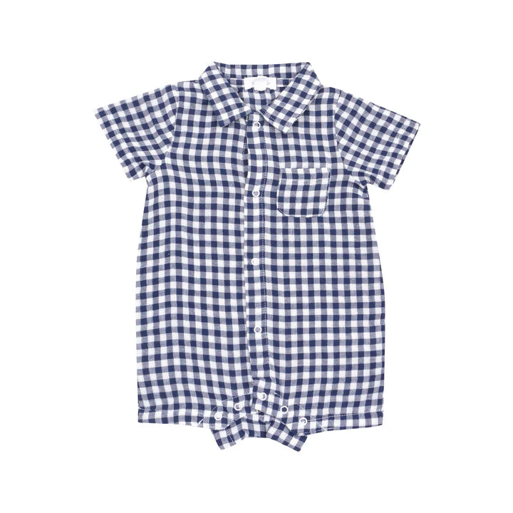 Polo Shortie | Navy Gingham