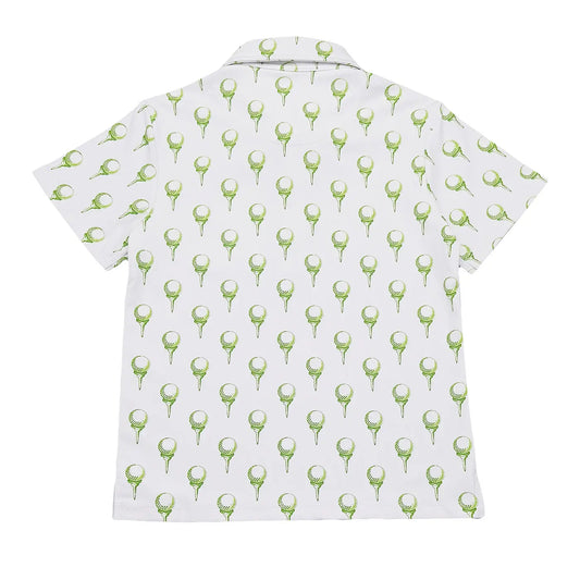 Inshore Boys Performance Ss Polo White Golf