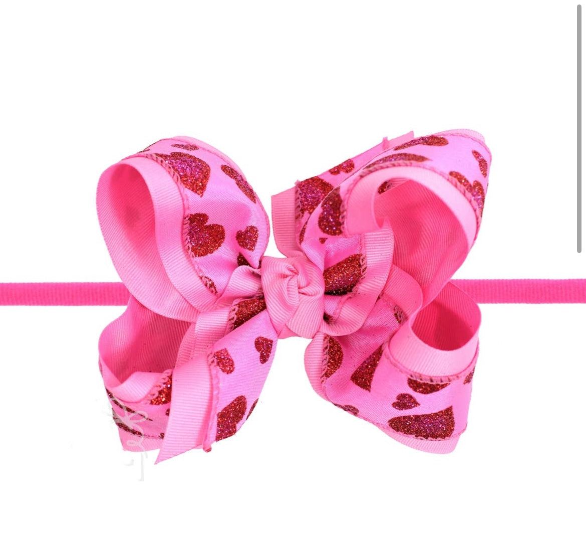 Mini Noah Headband Bow | Hearts