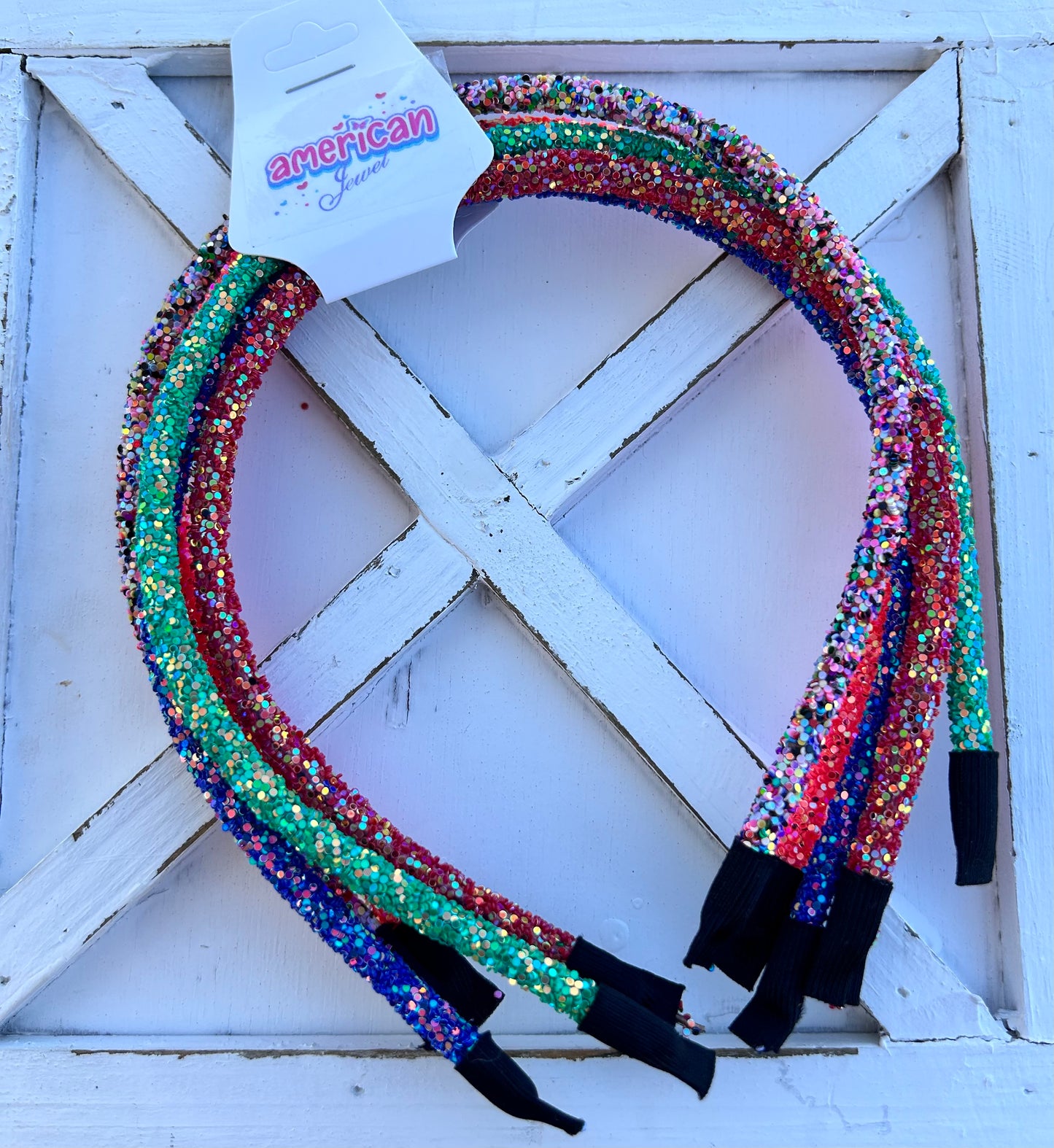 Rainbow Glitter Headband (Set of 5)
