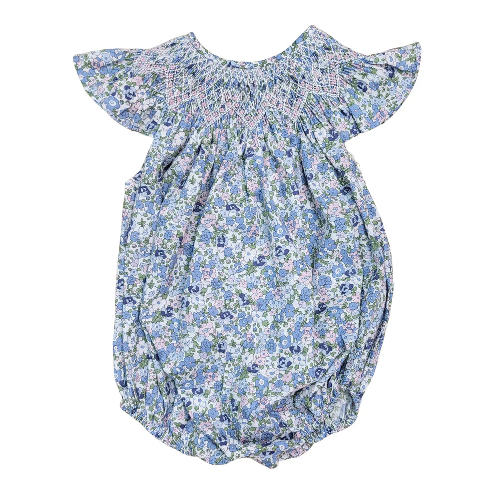 Maya Smocked Bubble | Blue Floral