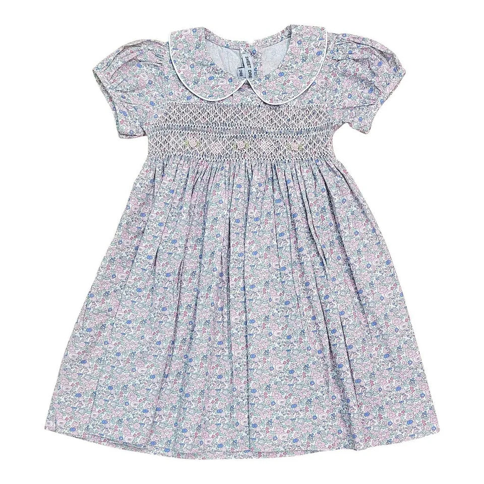 Lily Floral Print | Smocked Collar Dress