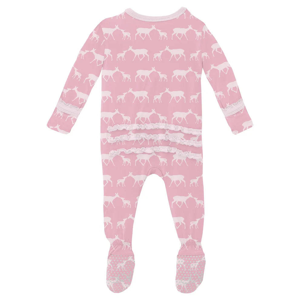 Ruffle 2 Way Zipper Footie | Cake Pop Doe + Fawn