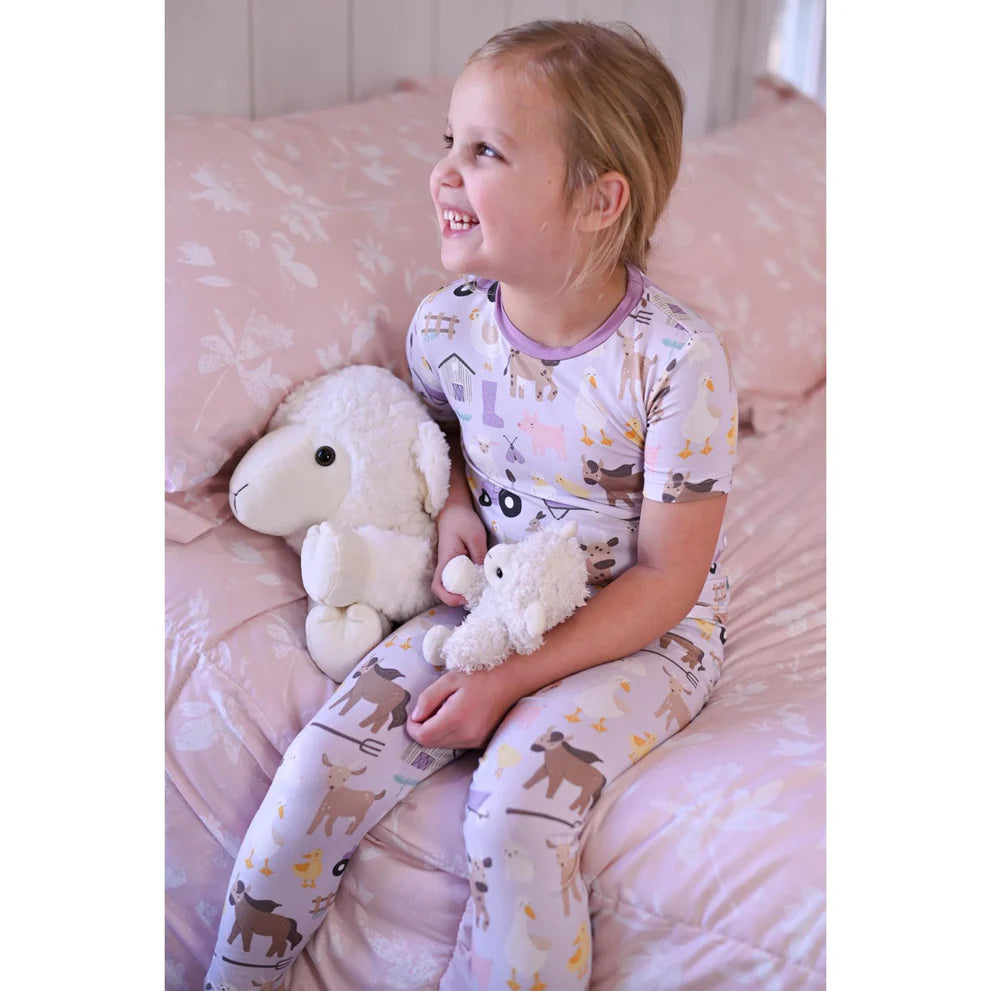 Short Sleeve Pajama Set | Thistle Morning on the Farm