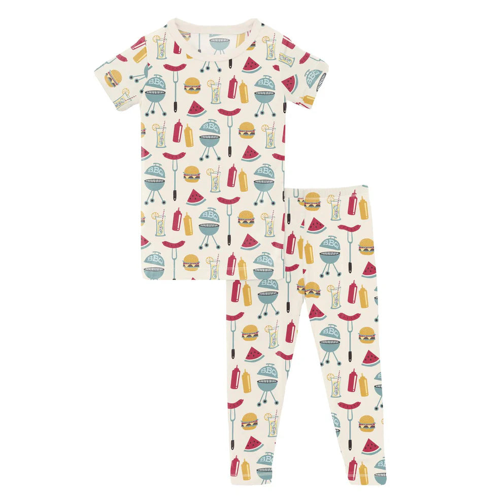 Short Sleeve Pajama Set | Natural BBQ