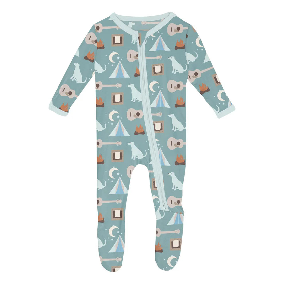2 Way Zipper Footie | Jade Campfire