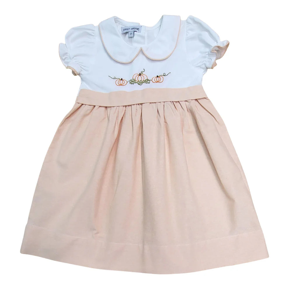 Embroidered Pumpkin Patch Dress