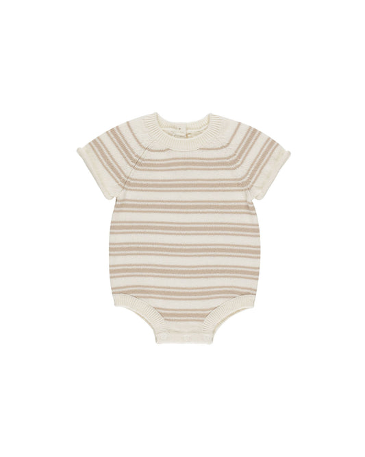 Rowan Romper | Oat Knit Stripe