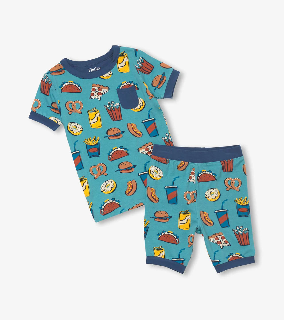 Carnival Food Bamboo Short Pajama Set