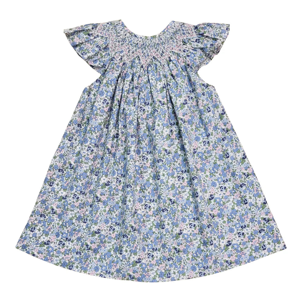 Maya Smocked Dress | Blue Floral