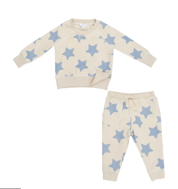 Sweatshirt + Jogger Set | Blue Stars