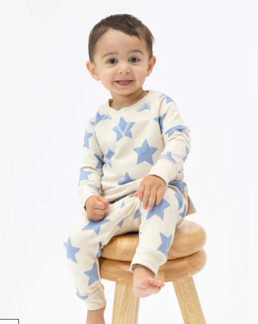Sweatshirt + Jogger Set | Blue Stars