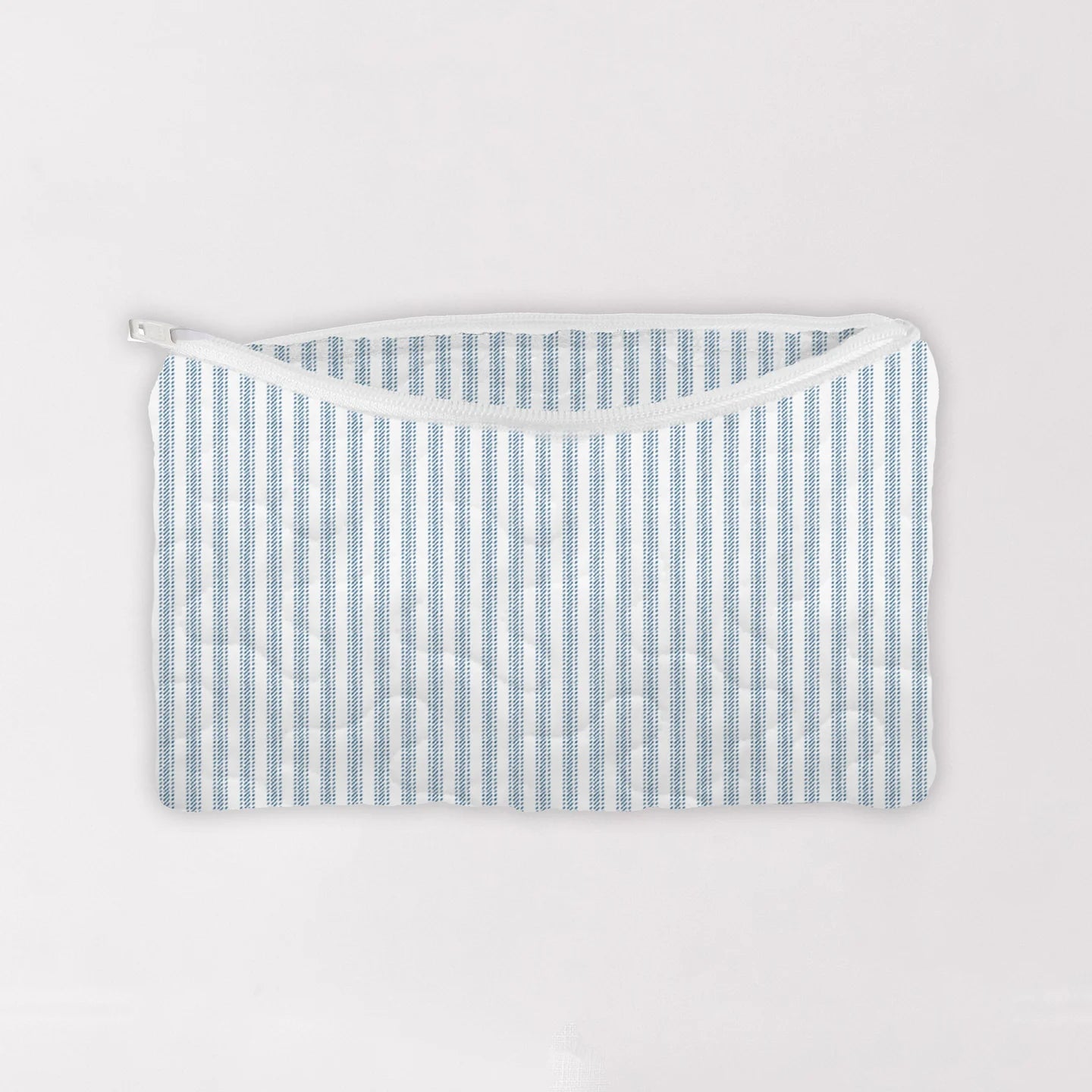 Ticking Stripe Blue Quilted Bag
