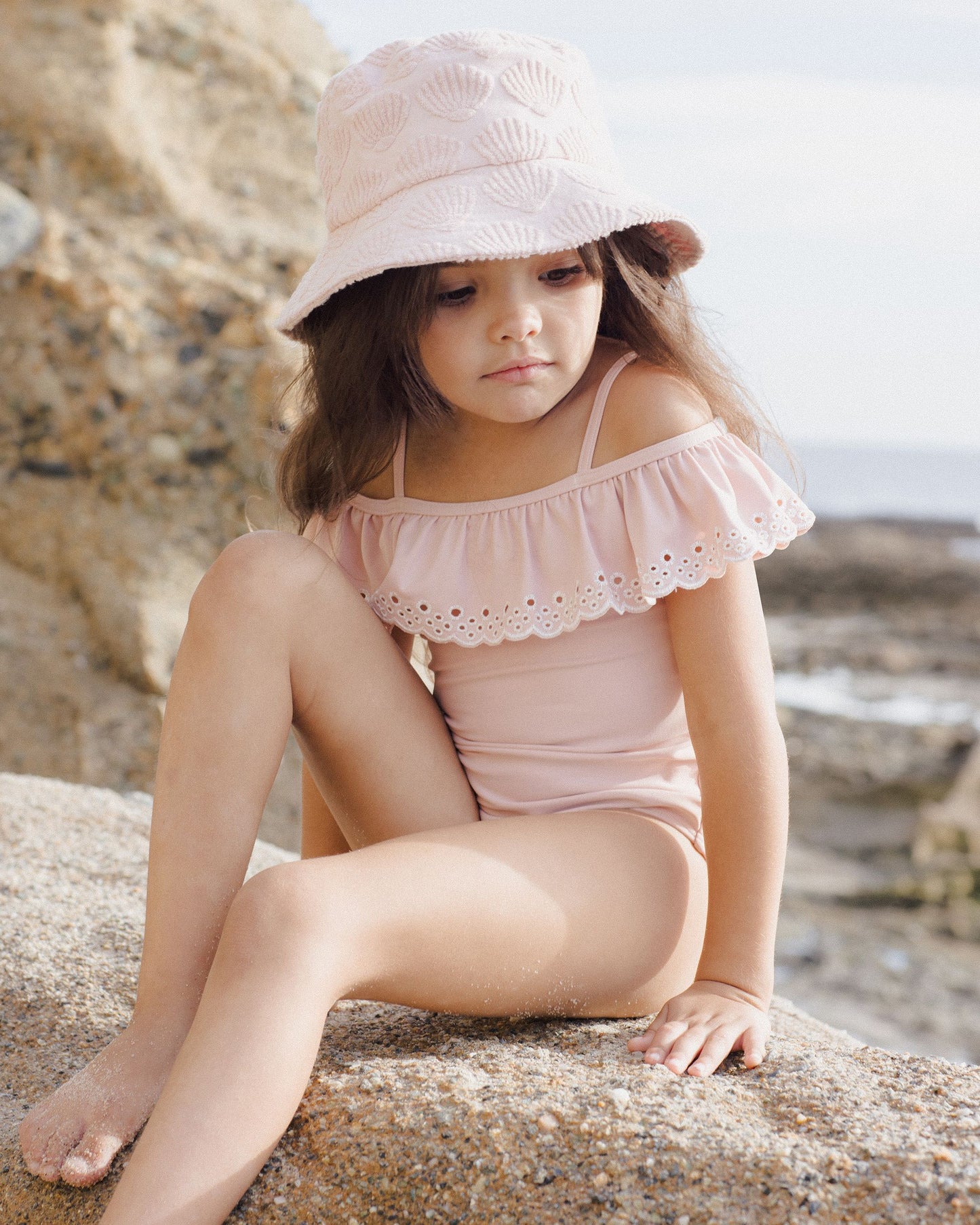 Off the Shoulder One-Piece | Pink