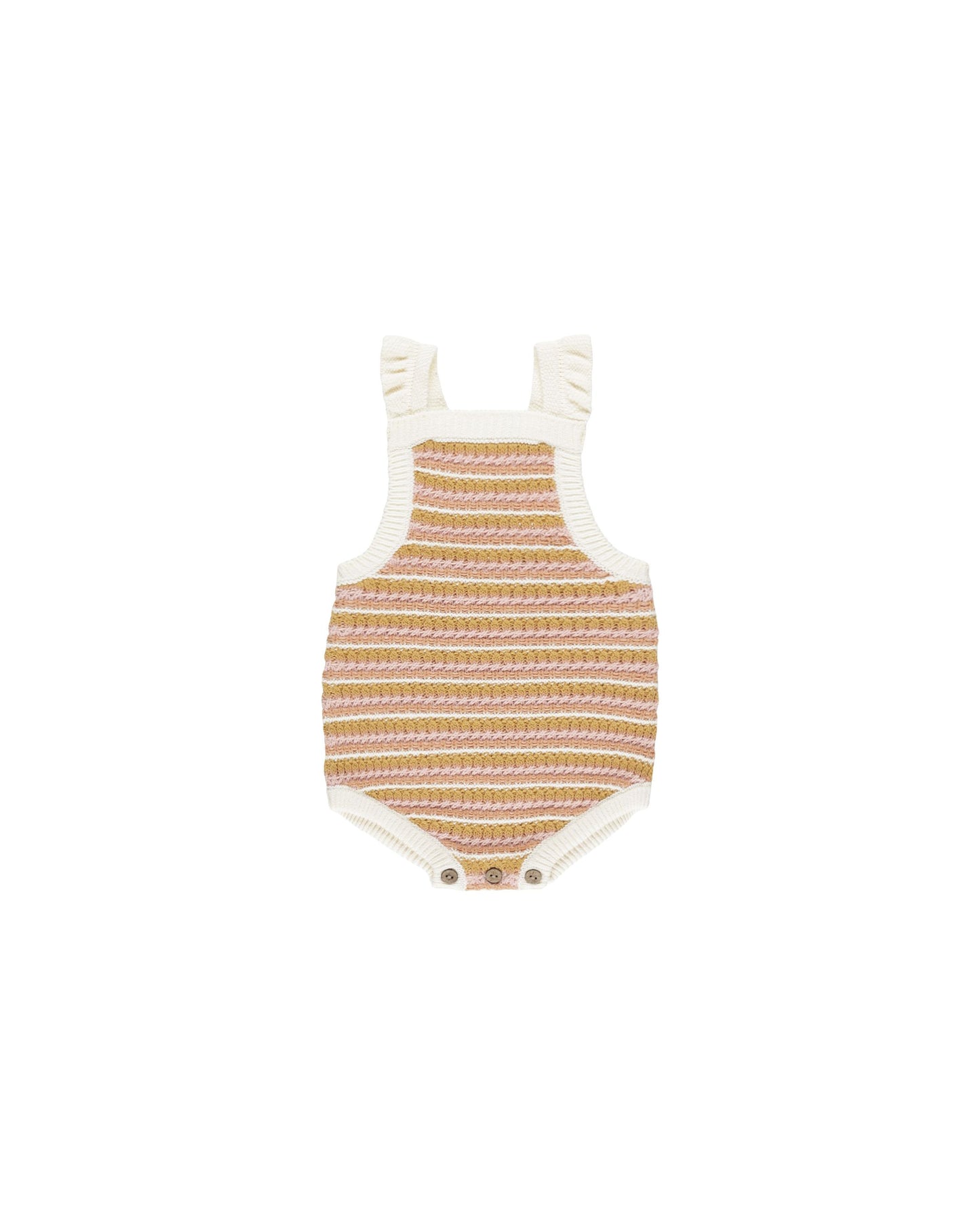 Crochet Romper | Pink Stripe