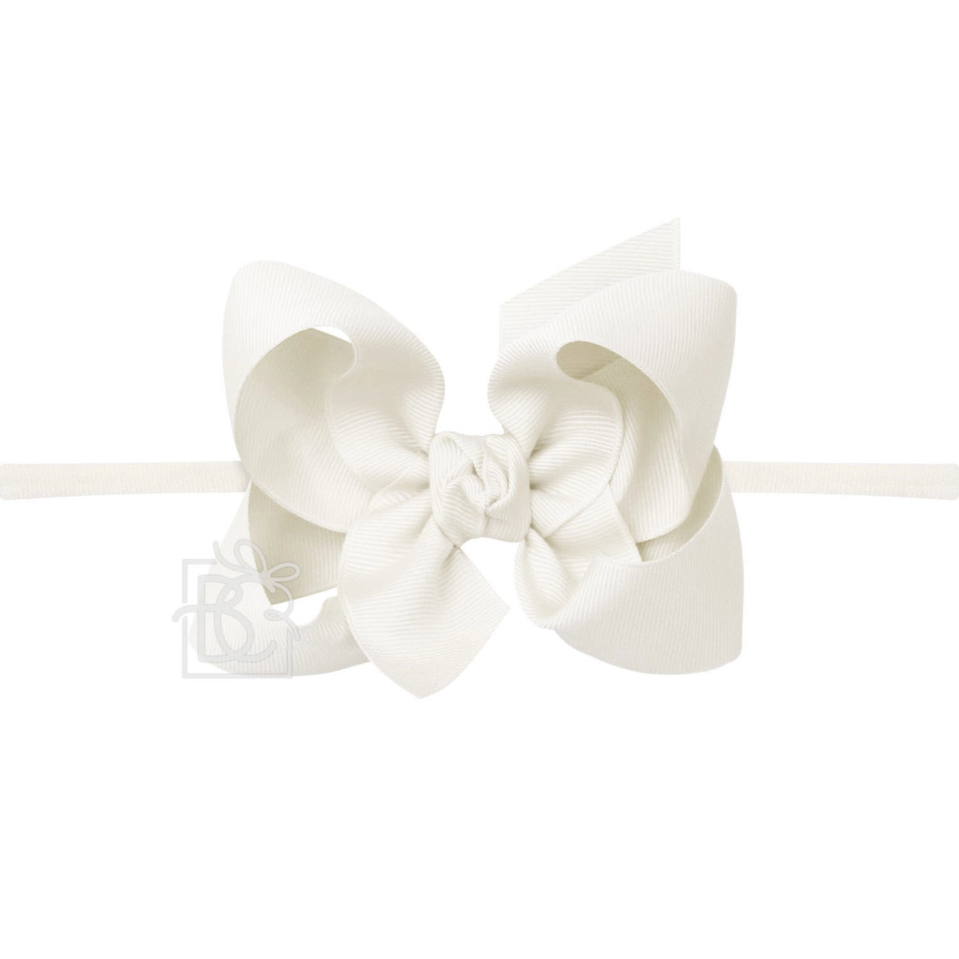 Mini Noah Headband Bow | Antique White