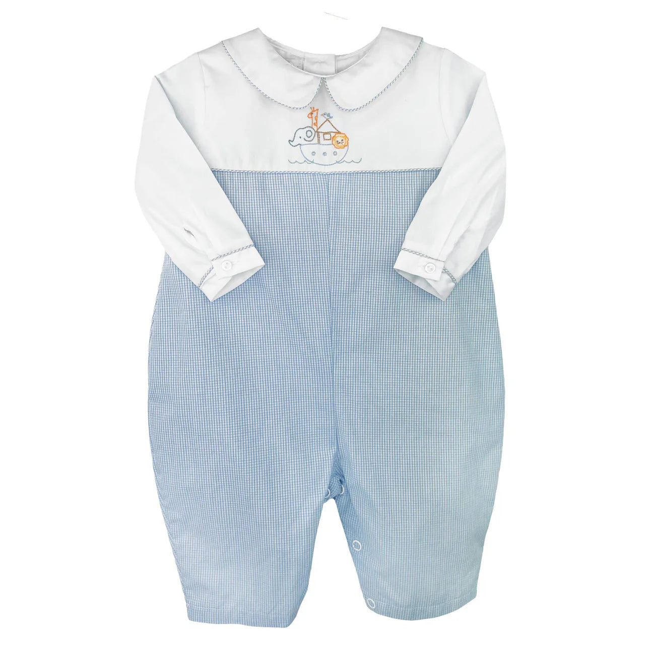 Noah's Ark Blue Embroidered Longall