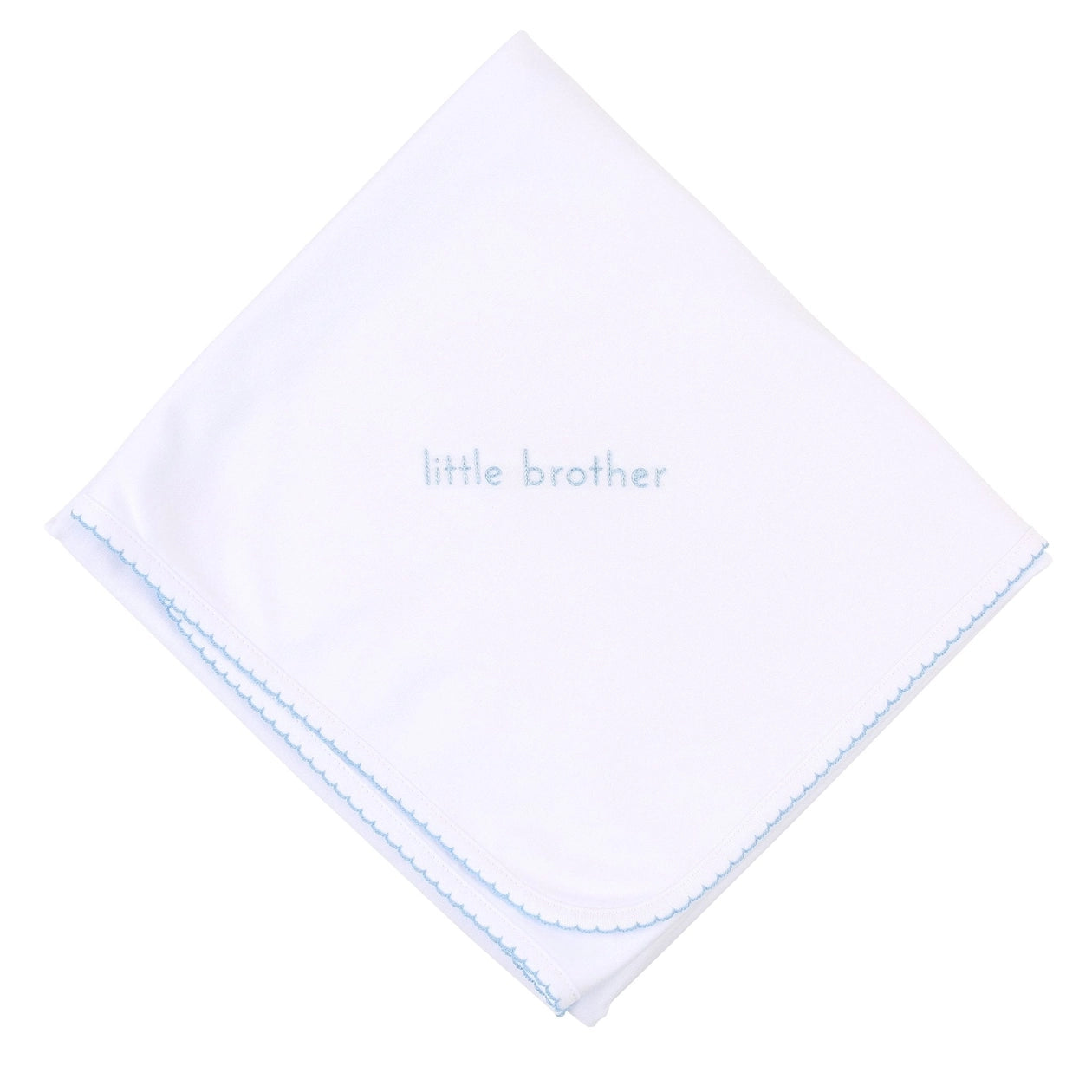 Little Brother Embroidered Receiving Blanket
