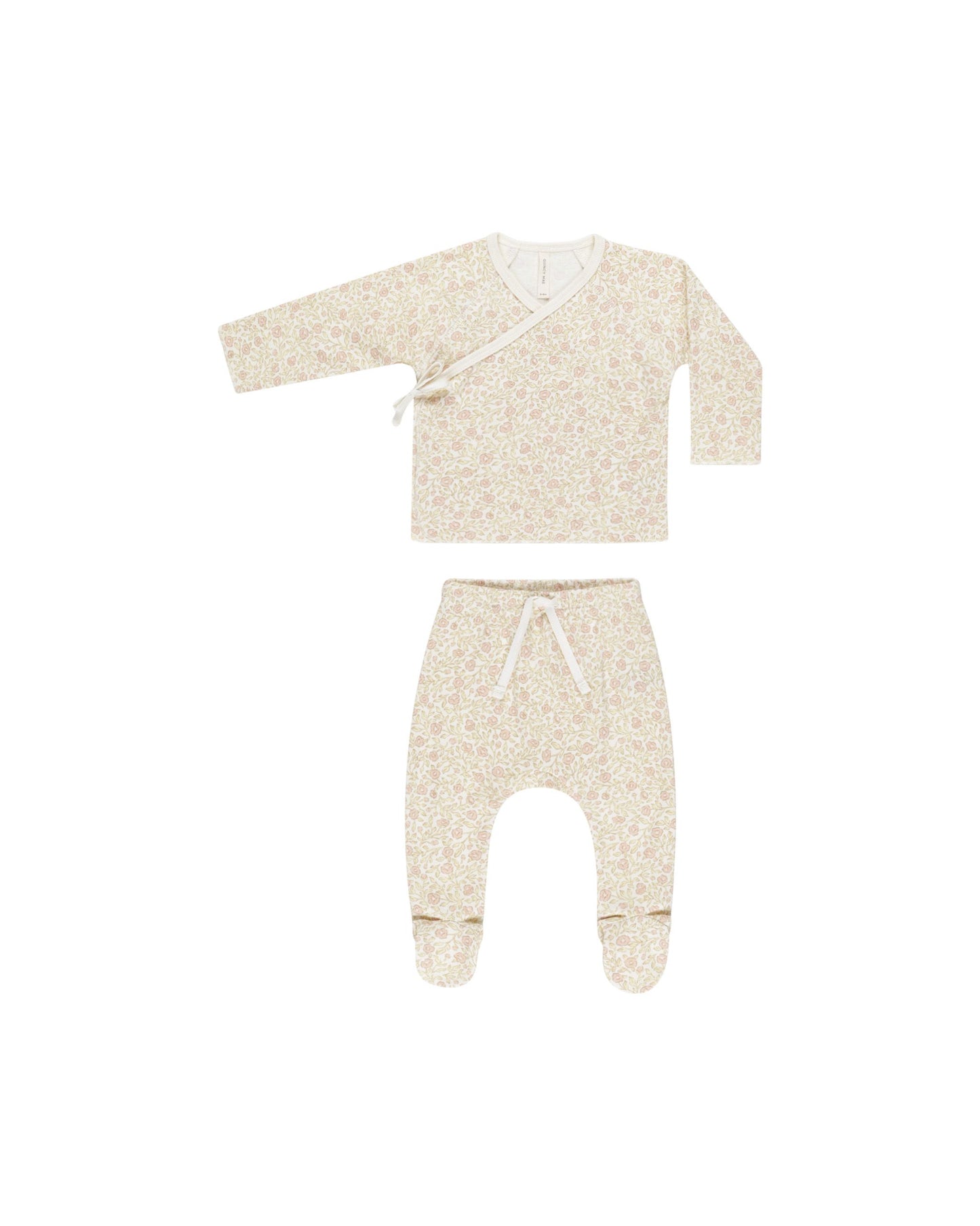 Wrap Top + Footed Pant Set | Primrose