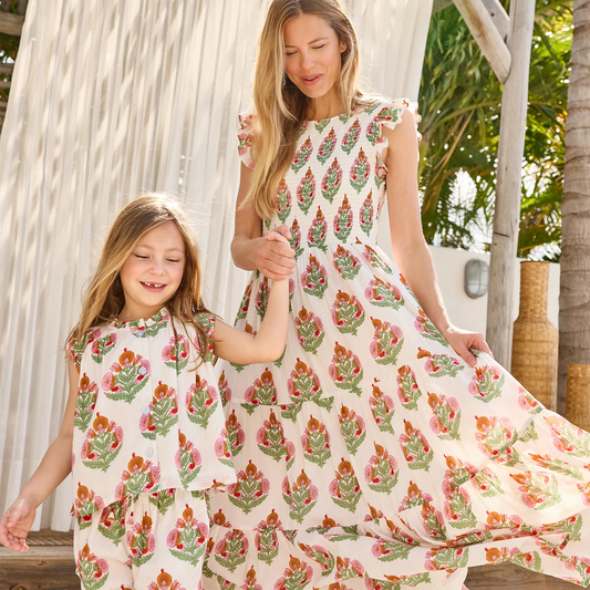 Womens Sen Dress | Pink Bellflower