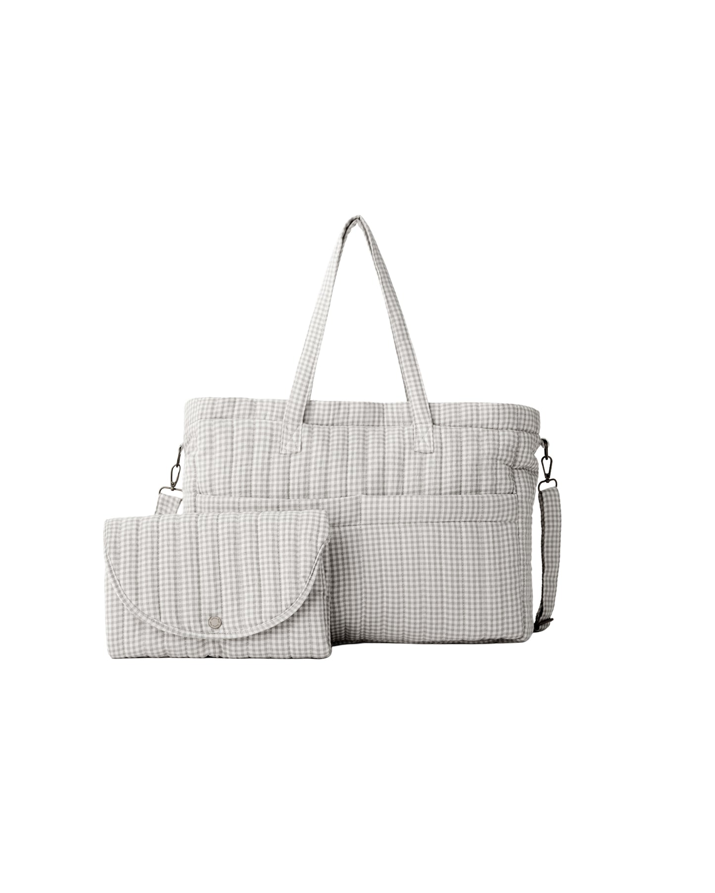 Diaper Bag + Changing Mat | Sage Gingham