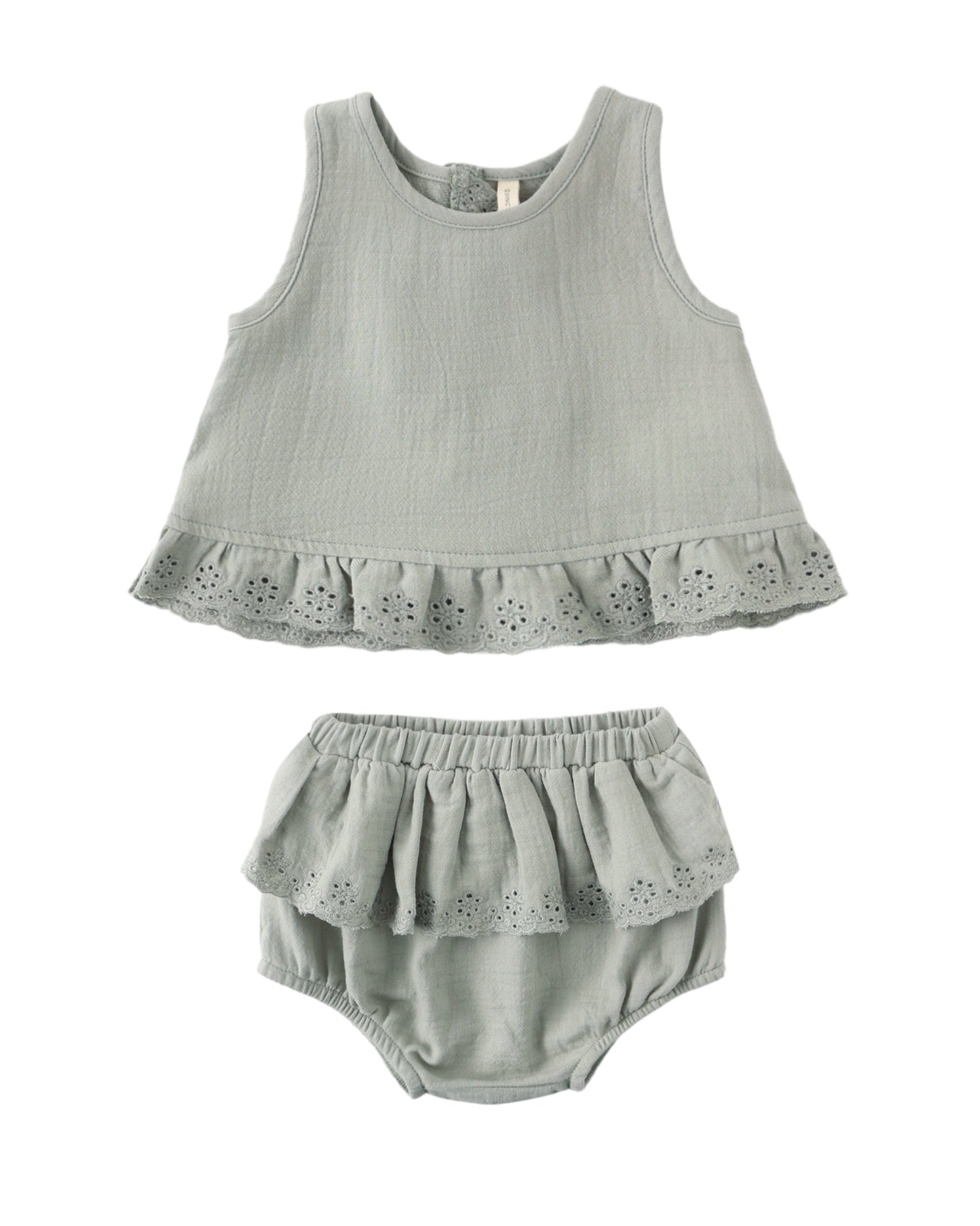 Ruffled Tulip Top + Bloomer Set Sage