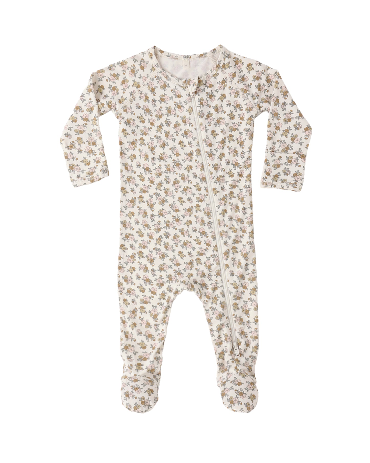 Bamboo Zip Footie - Wildflower